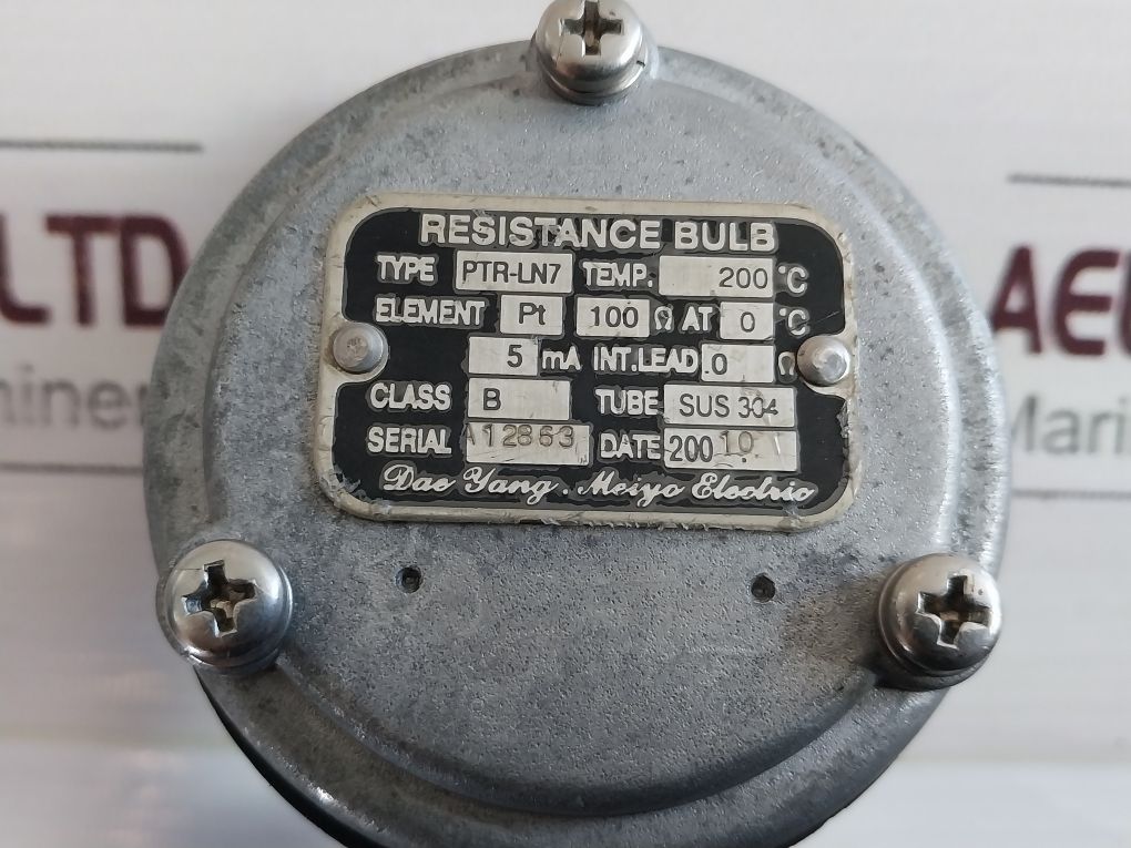 Dae Yang PTR-LN7 Resistance Bulb PT100 Ohm 200°C SUS 304