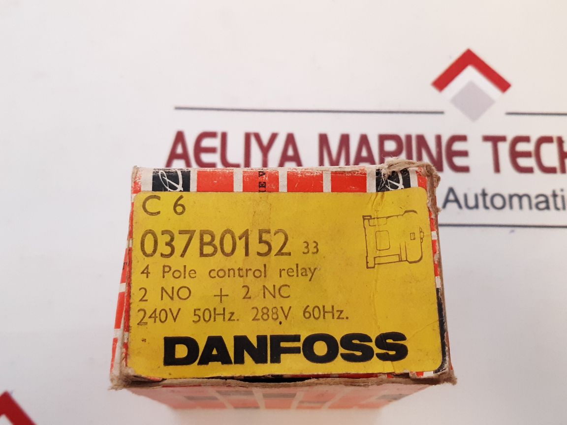 Danfoss C6 4 Pole Control Relay 240V 50Hz 288V 60Hz