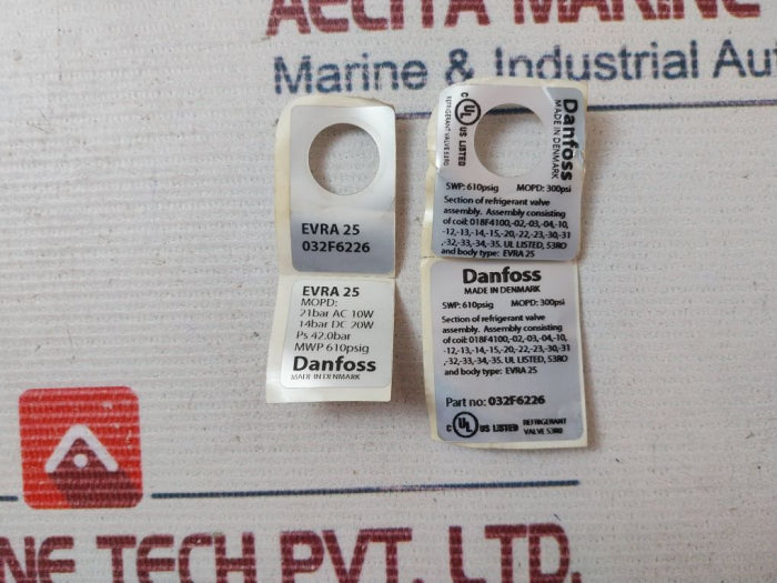 Danfoss Evra 25 Refrigerant Solenoid Valve 032f6226 21bar Ac 14bar Dc 610psig