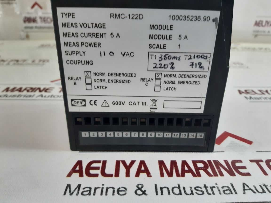 Deif Rmc-122D Short Circuit Relay 100035236.90