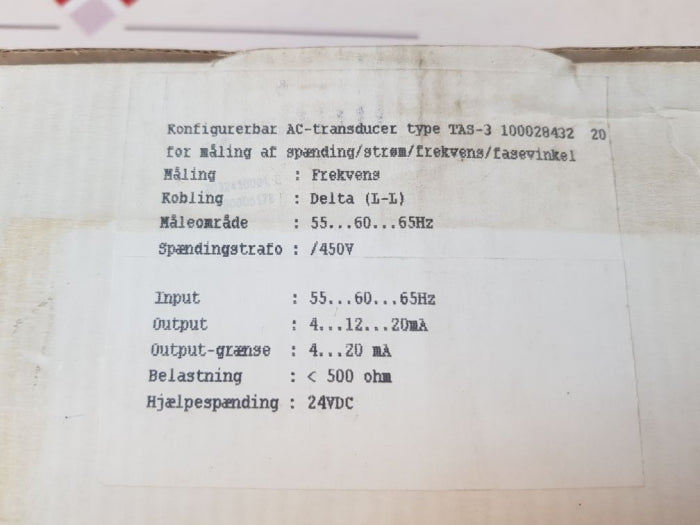 Deif Tas-311Dg Control Panel Signal Transmitter