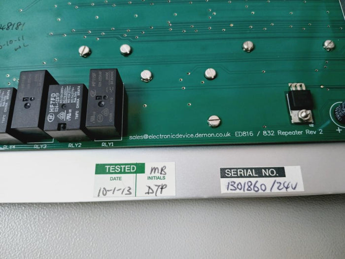 Electronic Devices Ed816/832 Fire Detector Repeater Rev 2
