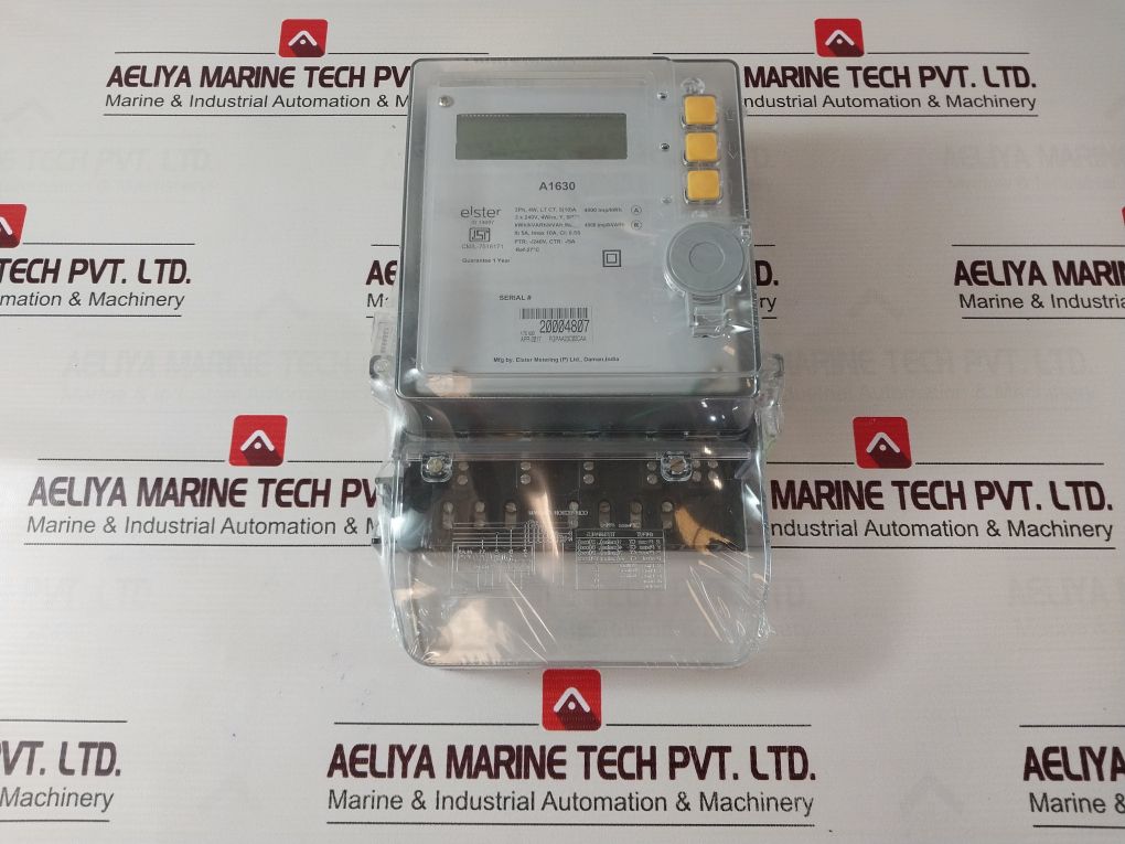 Elster A1630 Digital Kwh/Kvarh/Kvah Meter 3Ph, 4W, Lt Ct, 5(10)A, Fgpaa23C02Caa