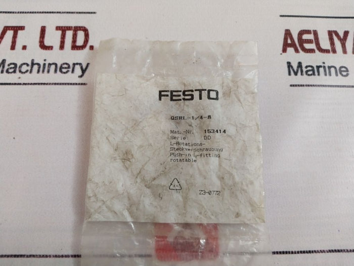 Festo Qsrl-1/4-8 Push-in L-fitting Rotatable 153414