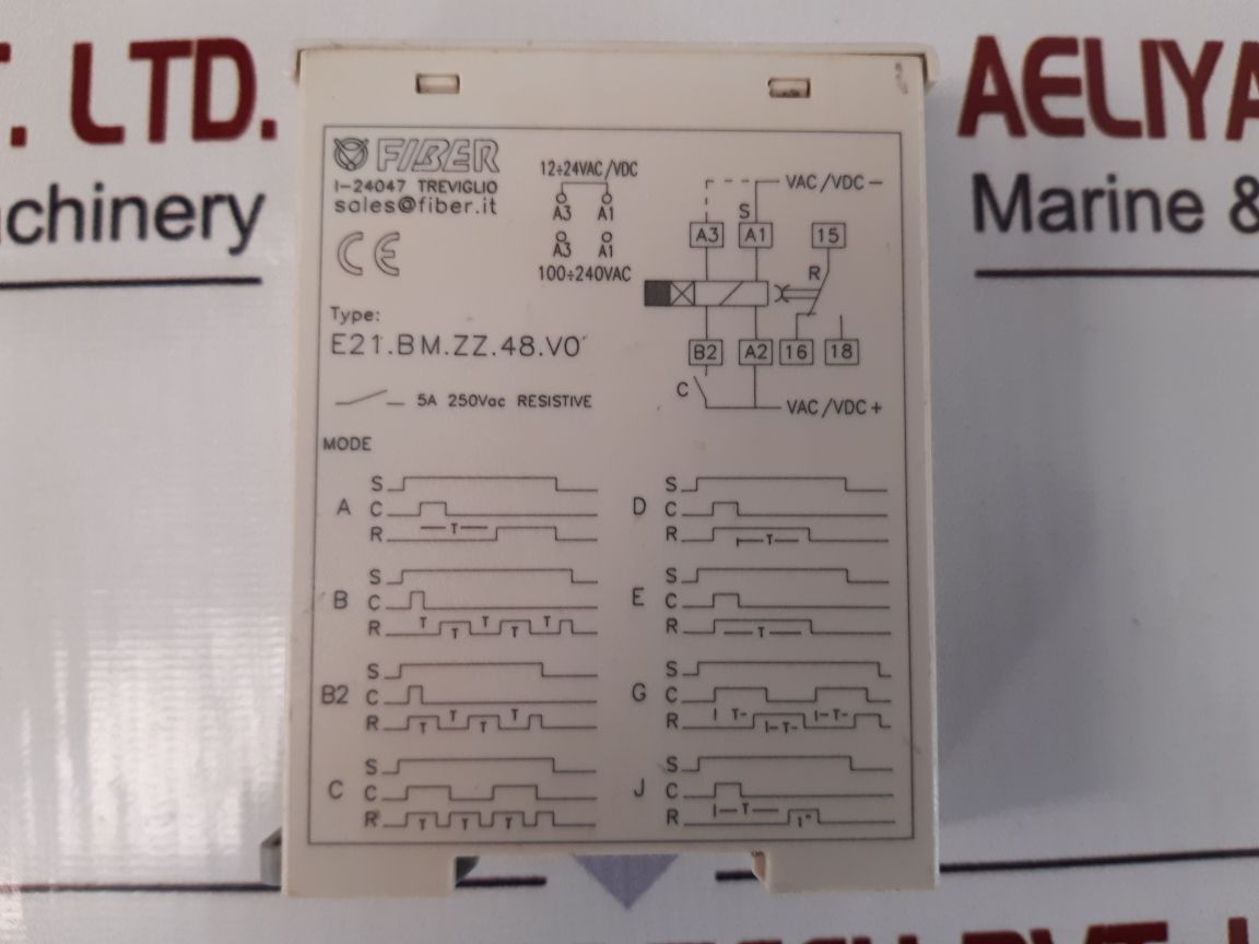 Fiber E21.Bm.Zz.48.V0 Time Delay Relay E21F48 5A 250Vac