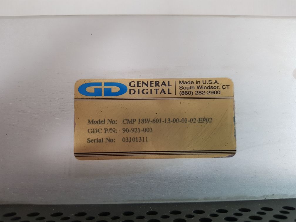 General Digital 90-921-003 LCD Monitor CMP 18W-601-13-00-01-02-EP02 10.950 Kg