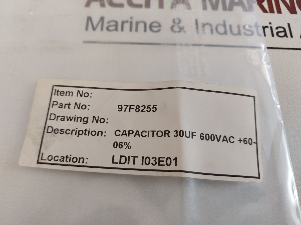 General Electric 97F8255 Capacitor 30Uf 600Vac