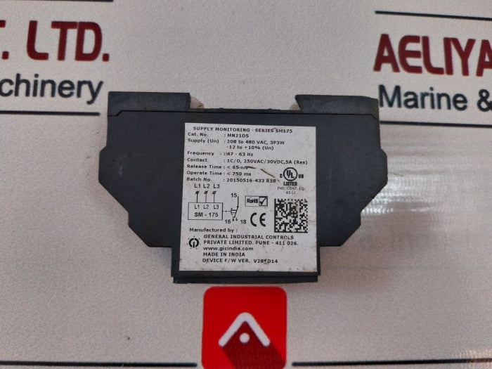 Gic Sm175 Supply Monitoring Relay Device Mn21D5