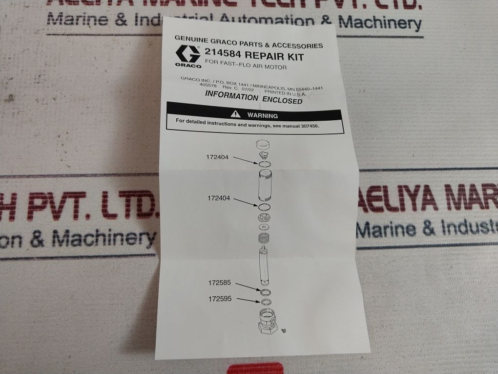 Graco 214584 Repair Kit For Fast-flow Air Motor