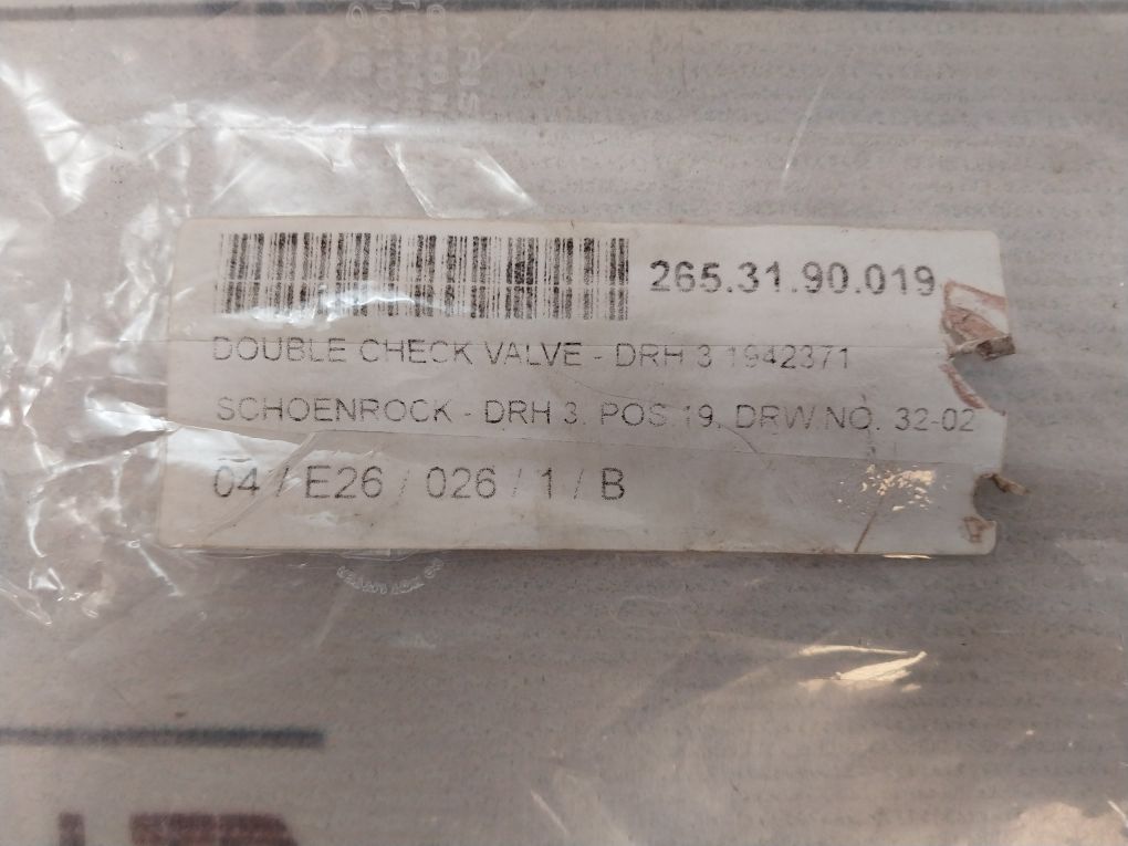 Hawe Hydraulik Drh 3 Double Check Valve 265.31.90.019 Schoenrock 1942371