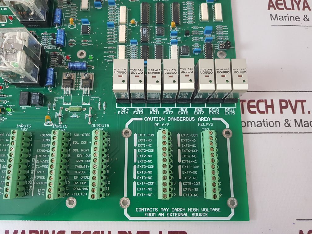 Hirp 73.00.0109.00 Rev-c Tunnel Thruster Backplane Pc Board