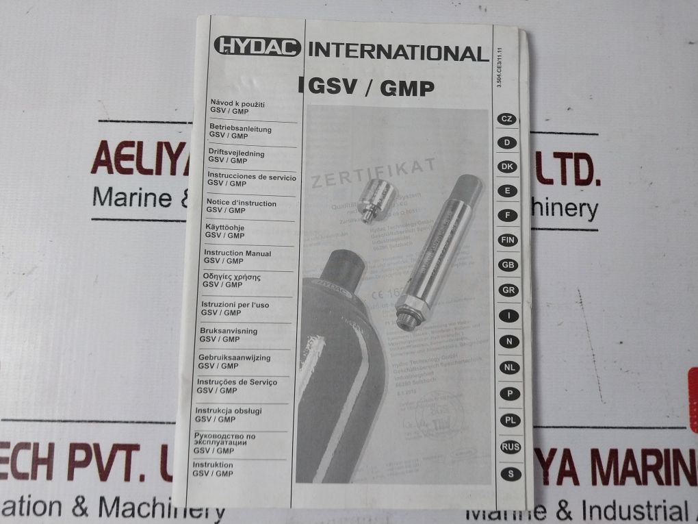Hydac Gsv6-10-ce1637 Gas Safety Valve