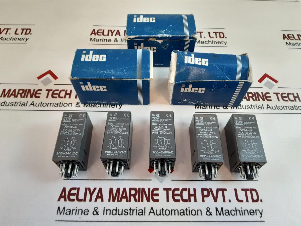 Idec Gt5P-n Electronic Timer 0 To 30 Sec 5A(Res.)120Vac/30Vdc