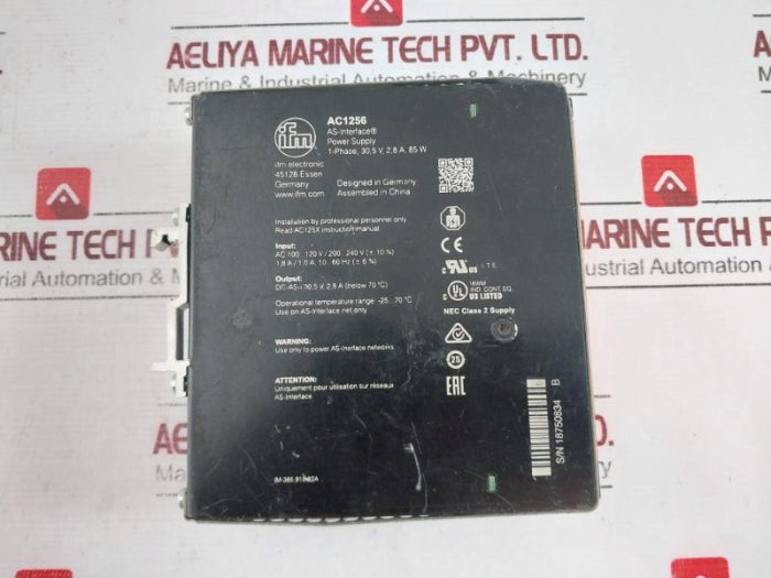 Ifm Electronic Ac1256 As-i Interface Power Supply Module Ac100…120V/200…240V