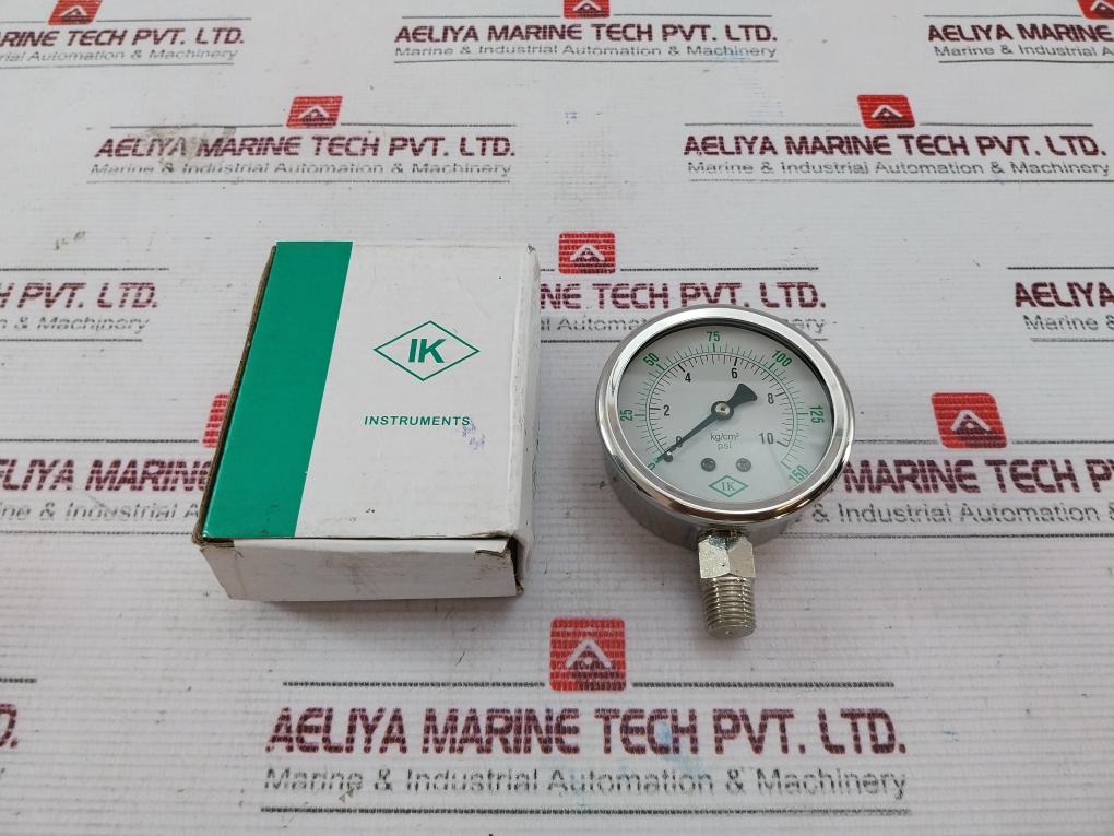 Ik Instruments 60-l-a Pressure Gauge 0-10 Kg/Cm2