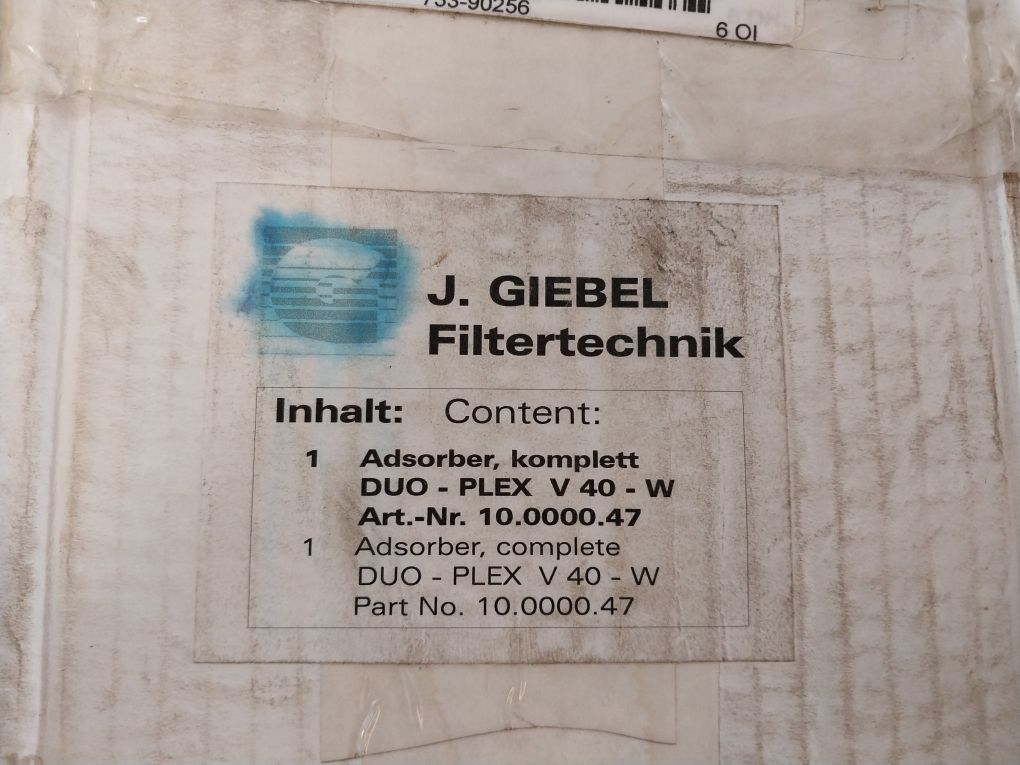 J.Giebel Filtertechnik Duo-plex V 401-w Adsorber Cartridge Kit