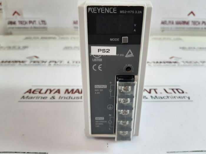 Keyence Ms2-h75 Switching Power Supply 100V-240Vac 50/60Hz 1.9A