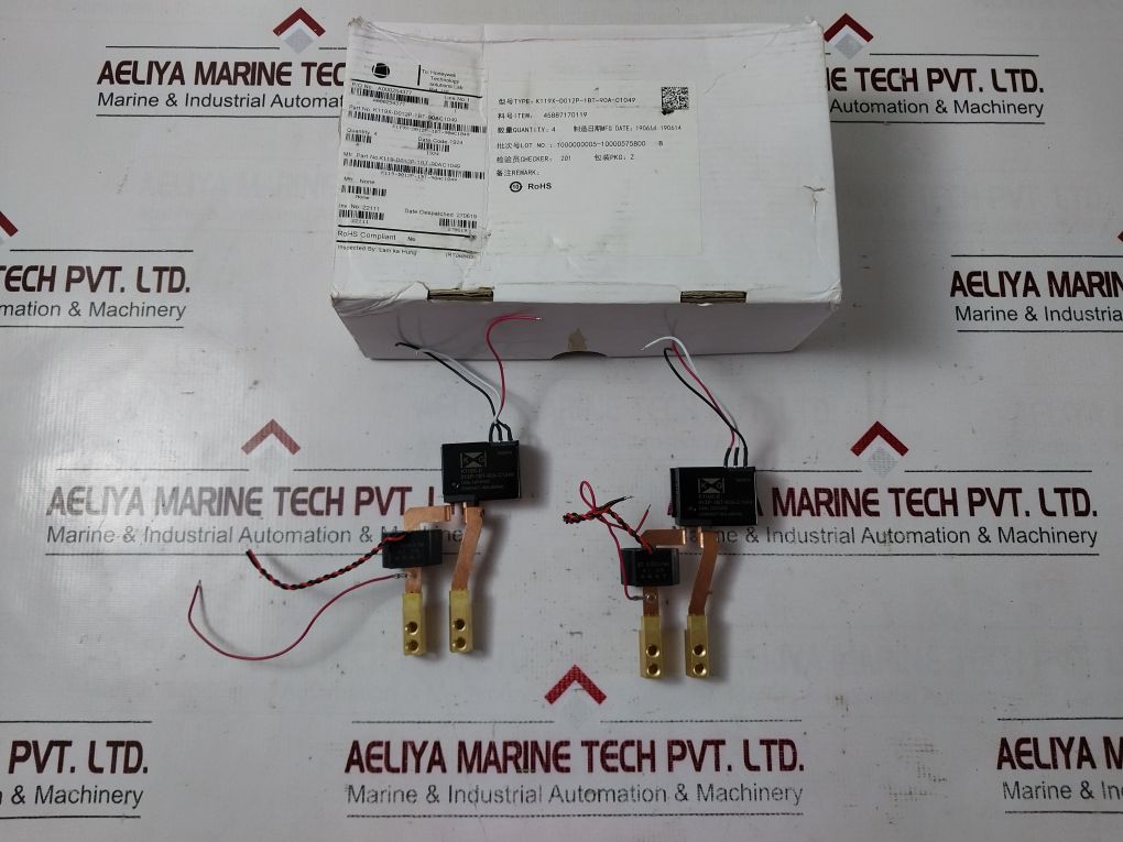 Lot of 2X KG TECHNOLOGIES K119X-D012P-1BT-90A-C1049 High-Power Latching Relay