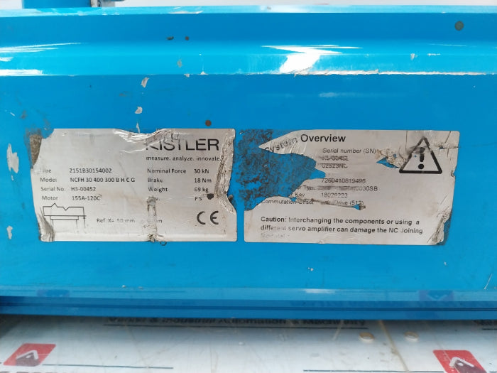 Kistler 2151B30154002 Electromechanical Nc Joining Module Ncfh30400300Bhcg 30Kn