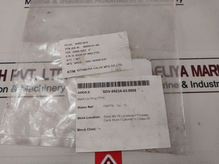 Kitamura Valve 10 Back-UP Ring PTFE SDV-6923A-03.0005