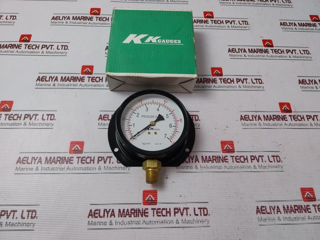 Kk Gauges 100-p-b 077 Pressure Gauge 0-7 Kg/Cm2