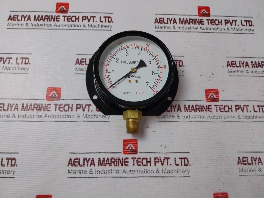 Kk Gauges 100-p-b 077 Pressure Gauge 0-7 Kg/Cm2