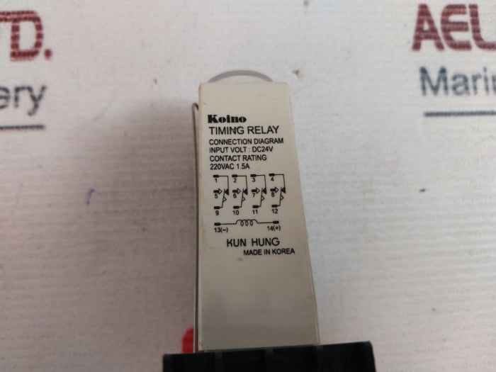Koino KTM-3M Timing Relay With Base 0-5 Min 220VAC 1.5A