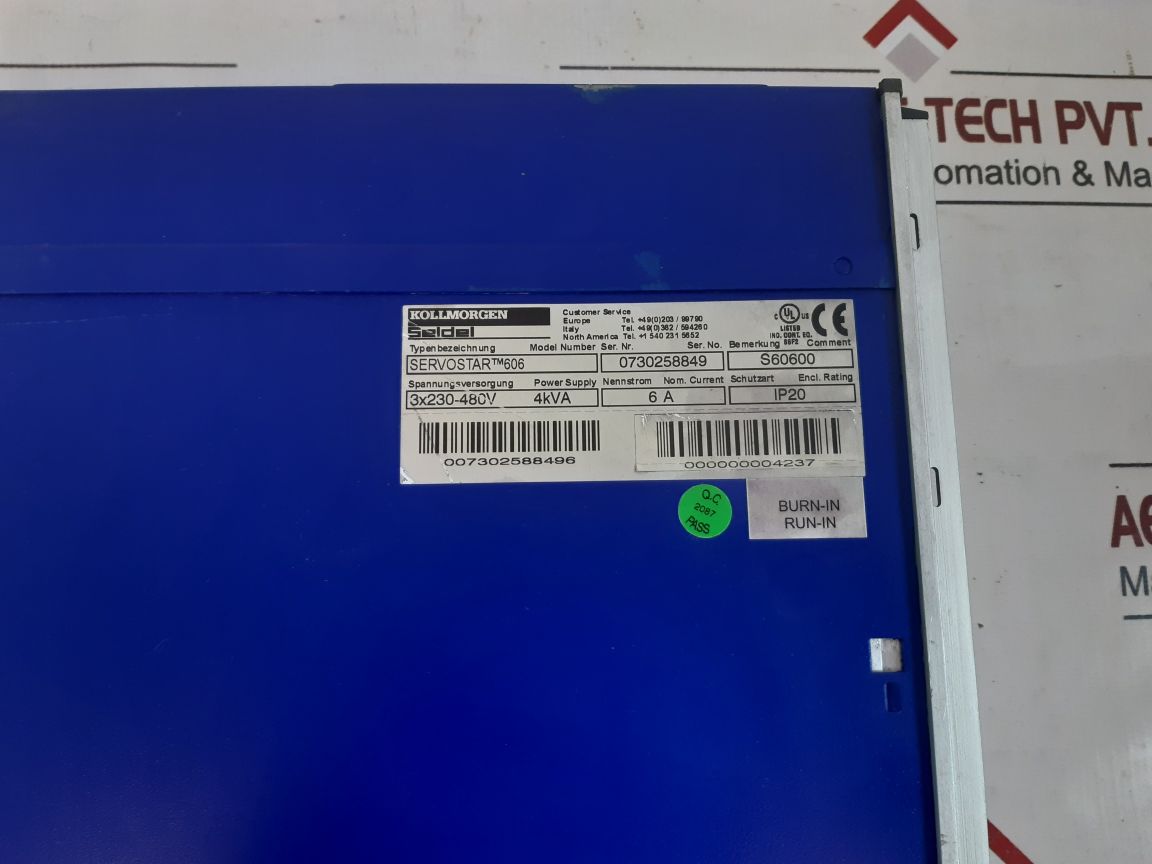 Kollmorgen Servostar 600 Servo Drive Servostar606