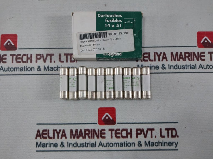 Lot of 10X Legrand 141 08 Cartridges Fuse Cylindrical 8A AM- 500V~