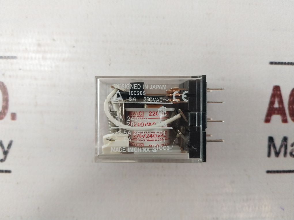 Lot of 5X Omron MY2N Relay 220/240 VAC
