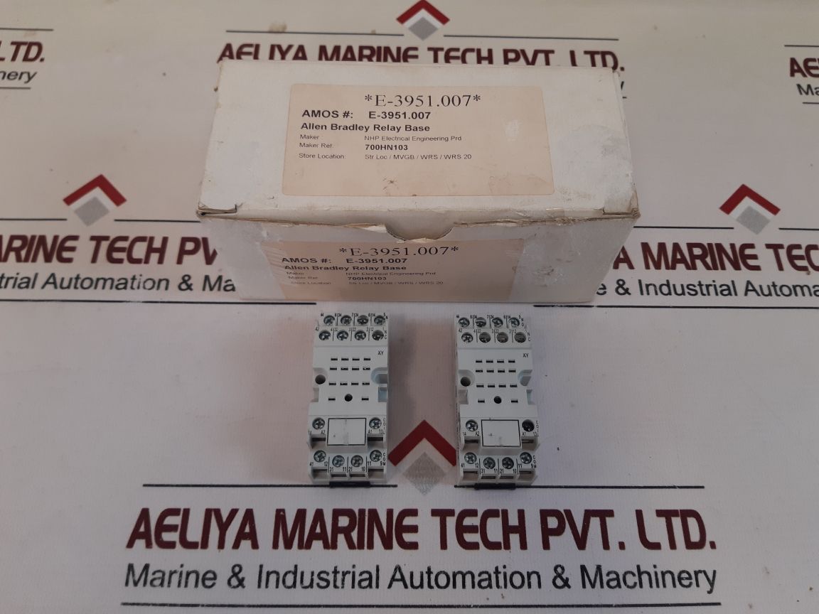 Lot of 2X Allen-bradley 700-HN103 Relay Base Socket Ser.: C