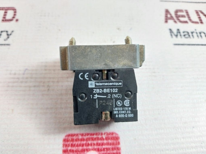 Lot of 2X TELEMECANIQUE ZB2-BE102 Auxiliary Contact Block For Switch 240V