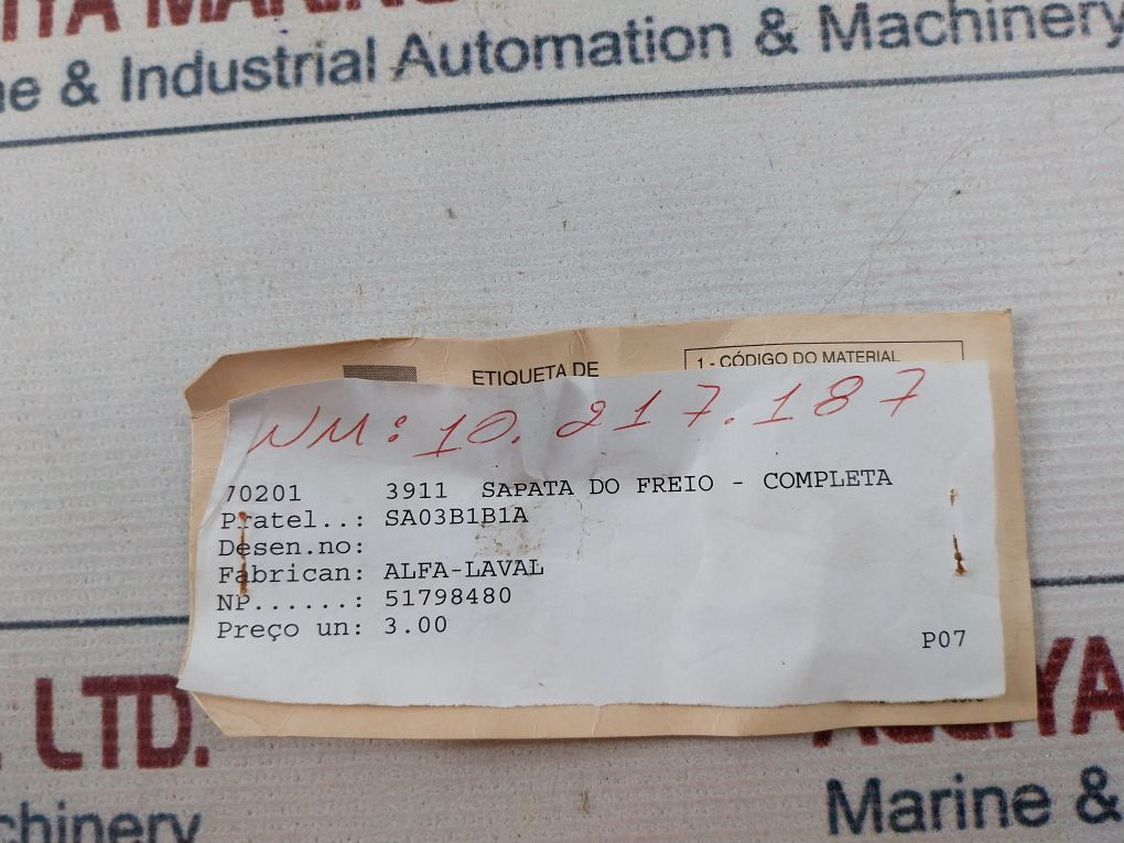 Lot of 3X Alfa-Laval 51798480