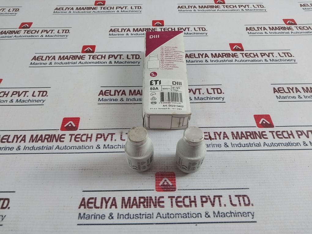 Lot of 5X ETI 2313402-01 Diii Fuse Links 50A 500v~ 002313402