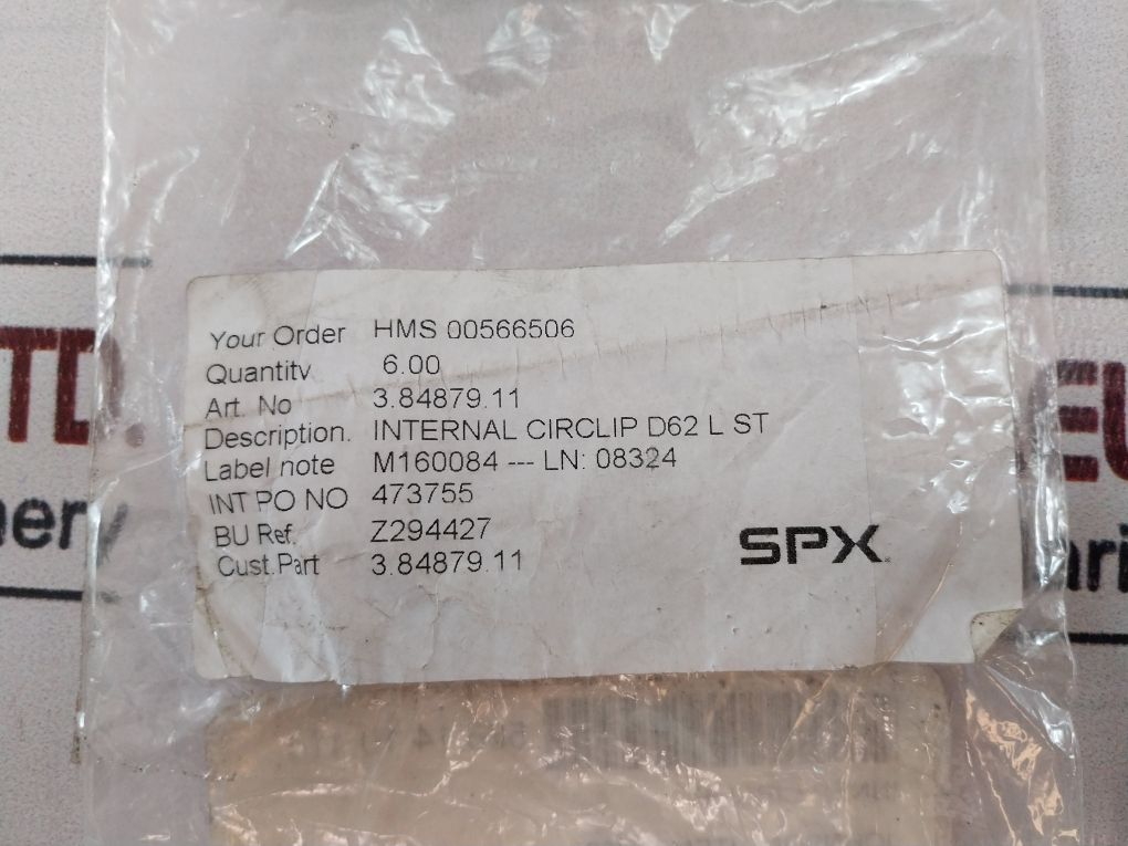 Lot Of 6X Spx Johnson 3.84879.11 Internal Circlip