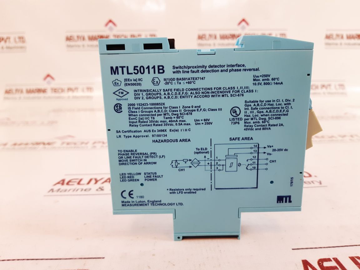 Measurement Technology Mtl5011B Proximity Detector Interface