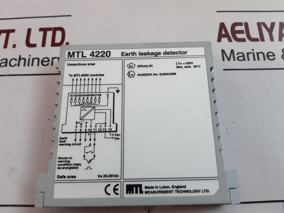 Measurement Technology Mtl 4220 Earth Leakage Detector Vs 20-35 Vdc