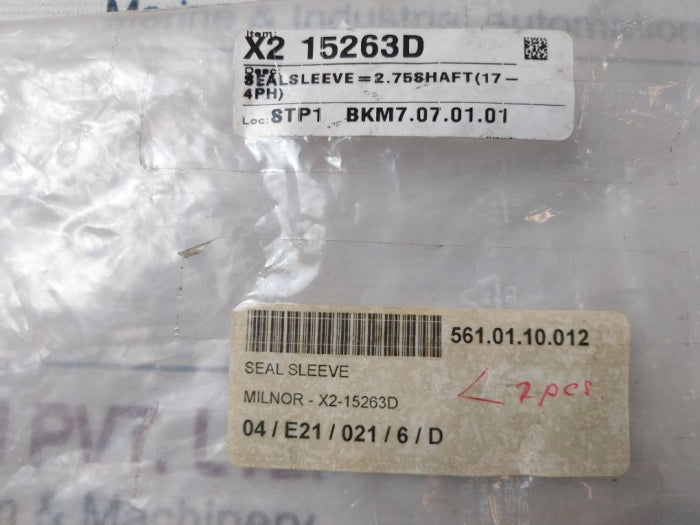 Milnor X2 15263D Seal Sleeve 561.01.10.012