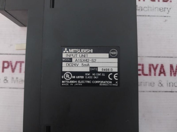 Mitsubishi Electric A1Sx42-s2 Input Unit 24Vdc 5Ma Bd992C151H02
