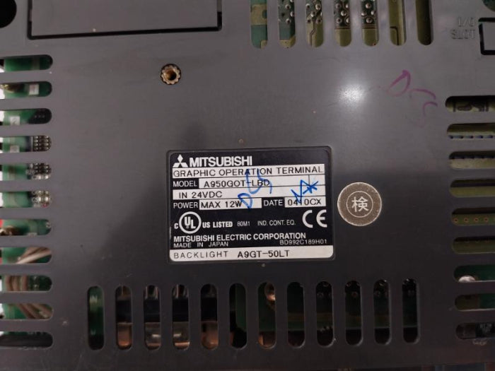 Mitsubishi Electric A950Got-lbd Graphic Operation Terminal 24Vdc
