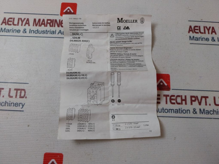 Moeller Dil M-820-xhi Auxiliary Contacts Module Dilm820-xhi11-si