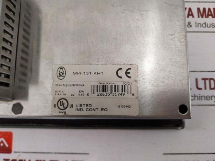 Moeller Mi4-131-kh1 Non Graphics Text Operator Panel 24Vdc 0.4A