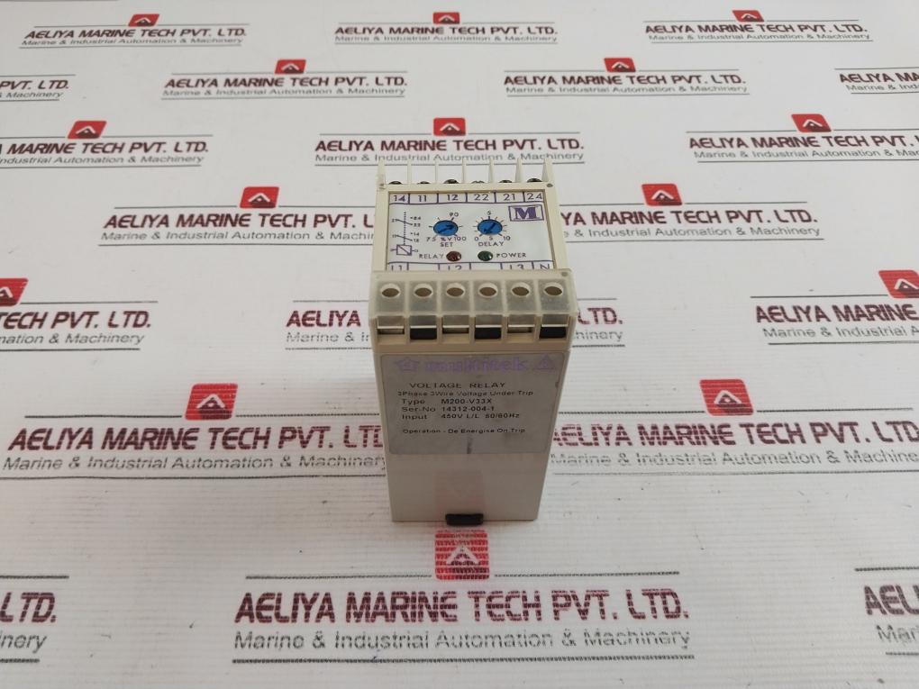 Multitek M200-v33X 3 Phase Voltage Relay 450V 50/60Hz