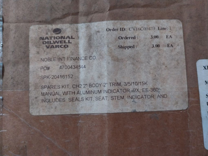 Nov Cv16J00473-0004 Spares Adjustable Choke Ch2 2 In Ma 20416152