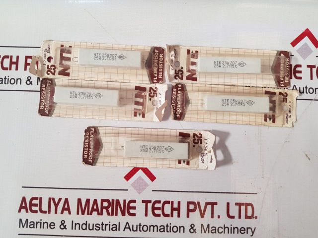Lot of 5X NTE 25W2D7 Flameproof Resistor 25W 2.7ohm 7 68249 11302 7