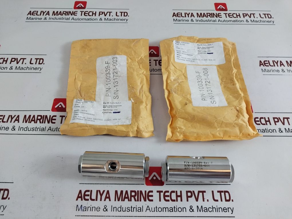 Oceaneering Assy.Shuttle Valve 100339-rev-f