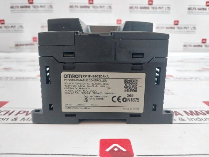 Omron Cp1E-e40Sdr-a Programmable Controller 100-240Vac 50/60Hz 70Va Ver. 1.1 