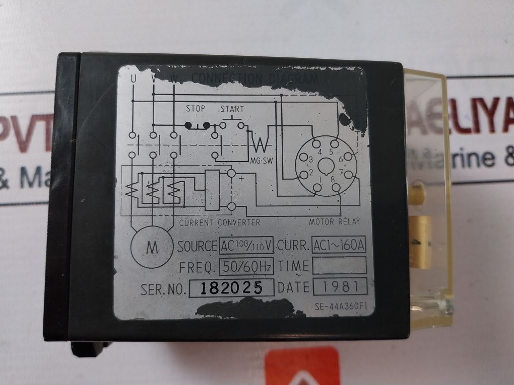 Omron Se-sp1 Motor Relay 100/110V 50/60Hz 4-10X A