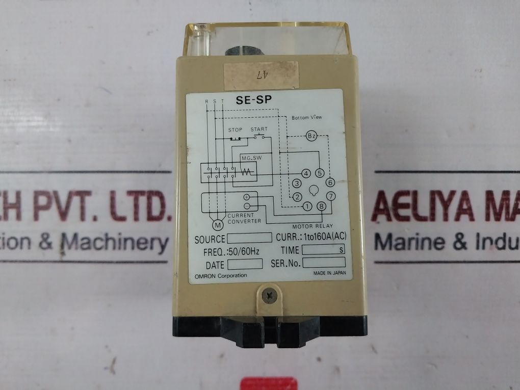Omron Se-sp1 Motor Relay 1 To 160 A (Ac)