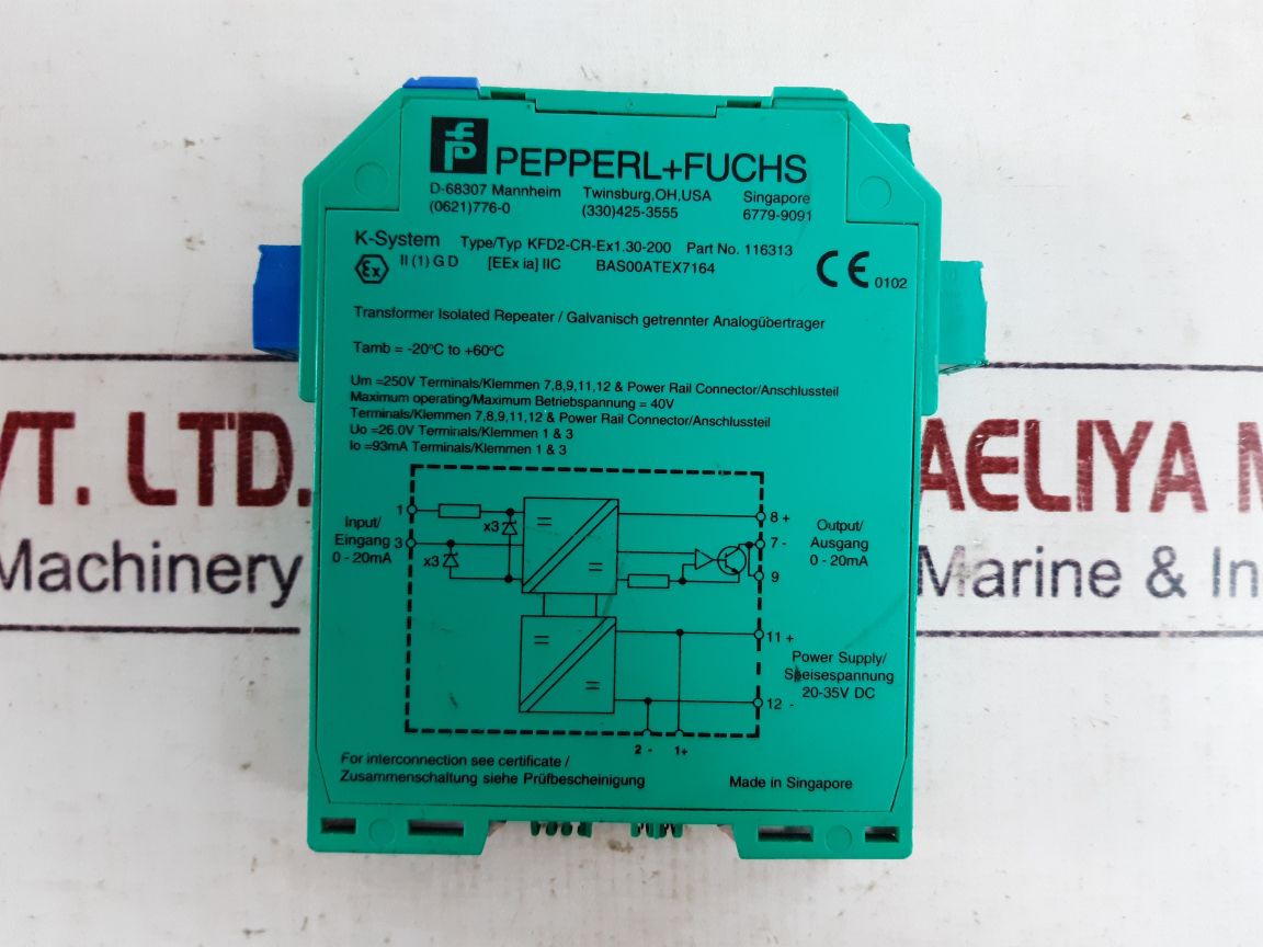 Pepperl+Fuchs Kfd2-cr-ex1.30-200 Transformer Isolated Repeater 250V